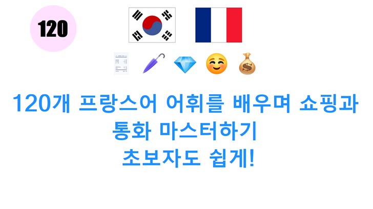 120개 프랑스어 어휘를 배우며 쇼핑과 통화 마스터하기: 초보자도 쉽게!